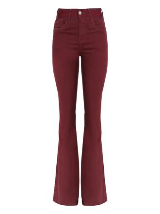 Lethicia Bronstein flare high-waisted jeans - women - Elastane/Cotton - 40 - Red