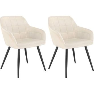 Woltu Woltu 2x Sillas De Comedor Nordicas Estilo Vintage Juego De 2 Silla De Cocina Silla Tapizada Con Reposabrazos Tapizadas En Terciopelo Estructura De Me