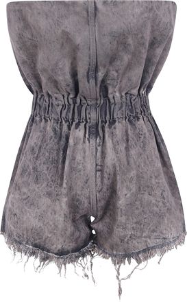 Rick Owens Jeans Denim Crater Shorts