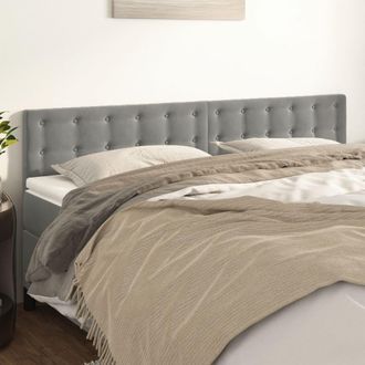 vidaXL Cabeceros 2 Unidades De Terciopelo Gris Claro 80x5x78/88 Cm Vidaxl