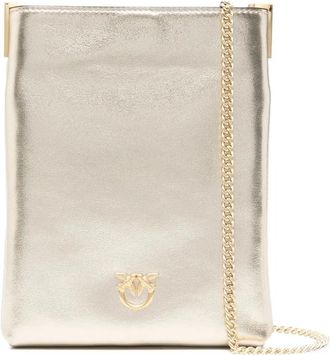 Pinko Metallic-effect Leather Cross Body Bag
