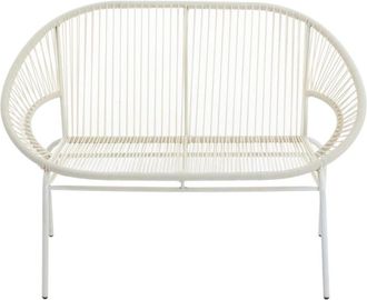 VENTE-UNIQUE.COM Banco de jardín resina blanco