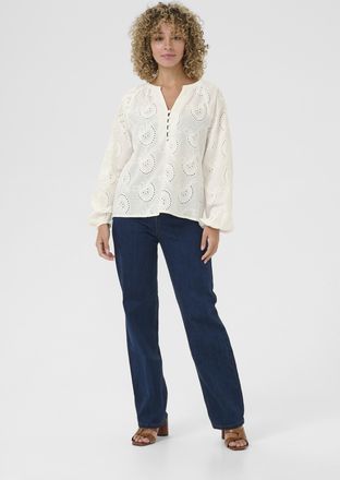 Cream Blouse met lange mouwen Regular fit Snow White