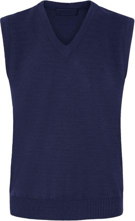 Generic Mens Sweater Sleeveless Knitted Jumper Vneck Soft Pull/Slip Over Knitwear Tops[Navy,4XL]