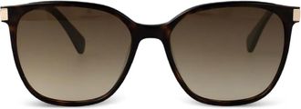 Longchamp Zonnebril met vierkant montuur - Bruin