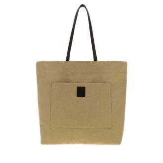 The Row Khaki Canvas Tori Shopping Bag Cretadarkbrownans Borse A Tracolla