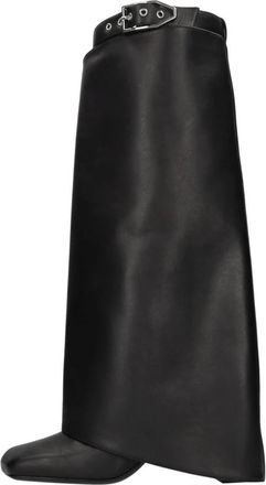 Vic Mati&eacute; Elodie Dual-Wear Leren Laarzen - Dames - Hoge Laarzen - Zwart - 36 EU - Leer - Schoenen