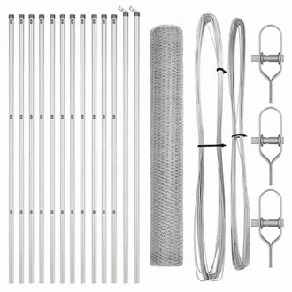 Berkfield Home Fencing Set Set of 2 Galvanised Steel 25 x 1 m in Silver
