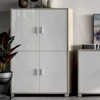 OEM Mueble 4 Puertas 108l X 41p X H161 - Acabado Blanco Brillante - Sarmog