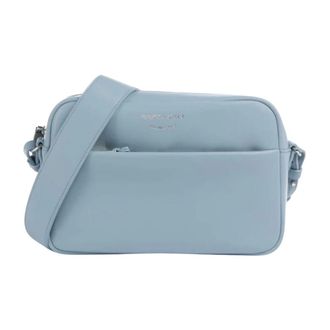 Emporio Armani Cross Body Bags, female, Blue, Size: ONE SIZE Leather Camera Case