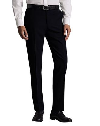 CHARLES TYRWHITT Windowpane Slim Fit Pants in Navy at Nordstrom, Size 3630