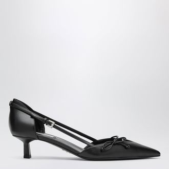 Prada Side-open leather pumps