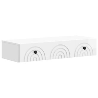 vidaXL Mesa Lateral Montada En La Pared Brillante 87,5 X 34,5 X 17 Cm Vidaxl
