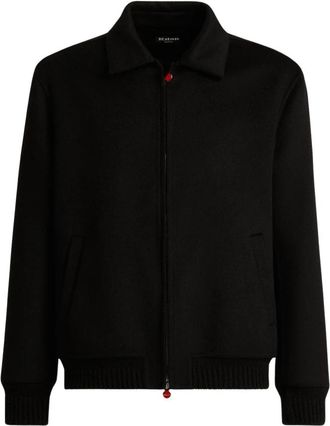 Kiton Luxe Cashmere Bomberjack - Heren - Cashmere truien - Zwart - XL - Truien & Vesten