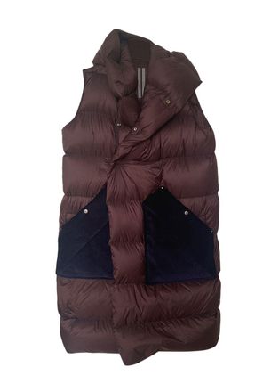 Rick Owens Brown Oversized Gilet Size S