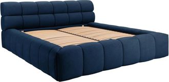 Pascal Morabito Cama con canap&eacute; abatible poli&eacute;ster azul oscuro 180 x 200 cm