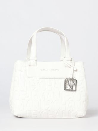 A|X Armani Exchange Borsa in pelle sintetica a grana con logo impresso