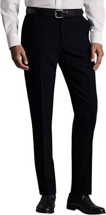 CHARLES TYRWHITT Windowpane Slim Fit Pants in Navy at Nordstrom, Size 3630