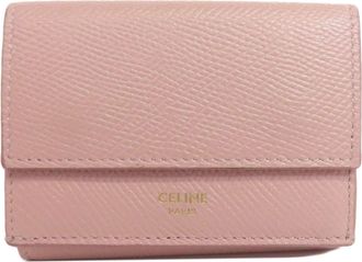 Celine Pink Leather Wallet (Tri-Fold) (Pre-Owned)
