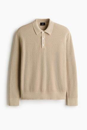 H&M Poloshirt in Regular Fit - Beige