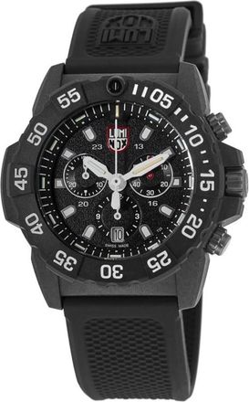 Luminox Navy Seal Chronograph Black Dial Black Rubber Strap Mens Watch XS.3581