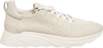 Mara Bini Avena leren sneakers met 5 cm hak - Dames - Sneakers - Beige - 38 1/2 EU - Leer - Schoenen