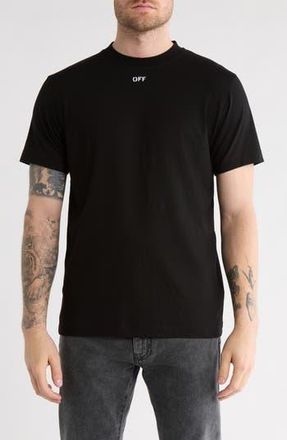 Off-white Slim Fit Logo Cotton Graphic T-Shirt in Black And White at Nordstrom Rack, Size Small