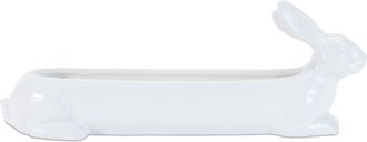 Melrose International Ceramic Garden Bunny Planter (Set of 4) - White