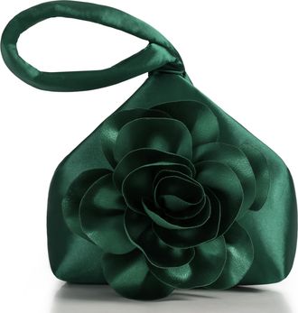 Babeyond Clutch Bags for Women Elegant Rose Evening Bags 1920s Flapper Clutch Handbag for Costume Party, Wedding & Daily Use(Green)