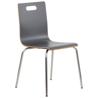 OEM Silla De Madera Contrachapada Gris Con Estructura De Acero Inoxidable. Modelo Werdi A