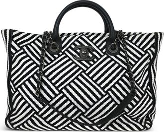 Chanel Borsa tote New Deauville 2way piccola anni 16-17 - Bianco