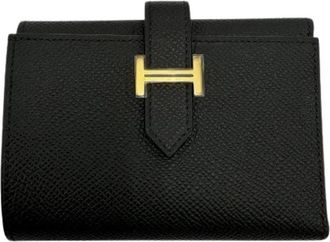 Herm&egrave;s Pre-owned Bearn Compact Epsom Wallet - - Pre-owned - Donna - Nero - ONE SIZE