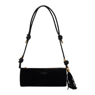 Twinset Tassen, Dames, Zwart, ONE Size, Su&egrave;de, Baguette Tas
