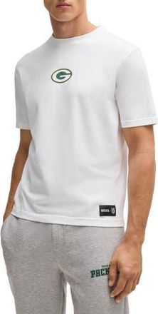BOSS x NFL Stretch Cotton Graphic T-Shirt in Green Bay Packers - White at Nordstrom Rack, Size X-Large