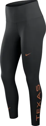 Nike Texas Zenvy Nike Womens Dri-FIT College High Rise 7/8 Leggings in Black | 02OV00ATXE-Y05