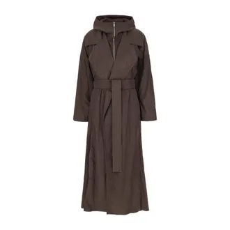 Sportmax Sportmax, Trench Coats, female, Brown, Size: L/XL Barbra1234 Oversized Taffeta Trench