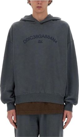 Dolce & Gabbana Heren, Sweatshirts & Hoodies, Grijs, Maat: M Katoen