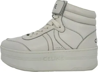 Celine Celine Mens Leather Velcro Strap Mid Lace-Up Sneaker (Authentic Pre-Loved)