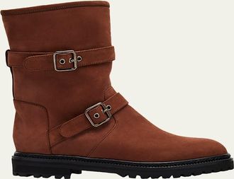 Manolo Blahnik Sulaltrosa Nubuck Lug-Sole Boots