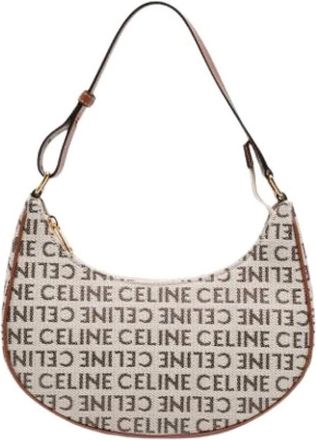 Celine Pre-owned Ava Schoudertas - Dames - Vintage Schoudertas - Bruin - ONE Size - Leer - Vintage