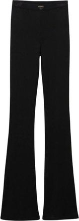 Prada Dames, Broeken, Zwart, Maat: XS Leer