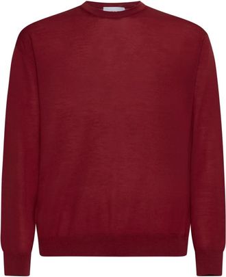 D4.0 Trui met ronde hals - Heren - Ronde hals truien - Bruin - M - Wol - Truien & Vesten