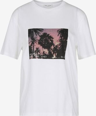 Saint Laurent T-Shirt mit Fotoprint VHS Sunset