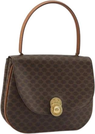Celine Pre-owned Handbags, female, Brown, Size: ONE SIZE Pre-owned Vintage Macadam Canvas Hand Bag