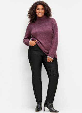 Sheego Stretch-Hose SHEEGO, Damen, Gr. 46, Normalgr&ouml;ssen, schwarz, 76% Viskose, 21% Polyamid, 3% Elasthan, unifarben, Hosen Stretch-Hose