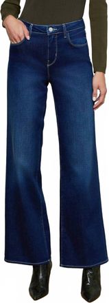 L'agence Womens Alicent High Rise Sneaker Jean In Blue