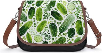 Generic Cucumber Pickles Fashion Womens Crossbody Bags Novelty Handbag Shoulder Bag Purse