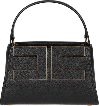 Elisabetta Franchi Handbag met Logo - Dames - Handtassen - Zwart - ONE Size - Leer - Tassen