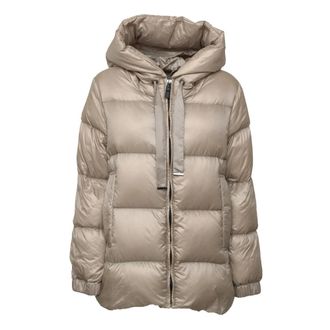 Max Mara Jassen, Dames, Beige, S, Gewatteerde Donsjas