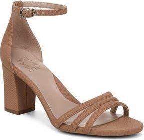 Naturalizer Heidi Ankle Strap Sandal in Cafe Beige Textured Metallic at Nordstrom Rack, Size 5.5